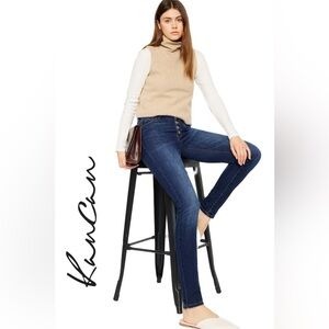 Kancan Dark Wash Skinny Jeans Women’s Size 3/25 – Button Fly